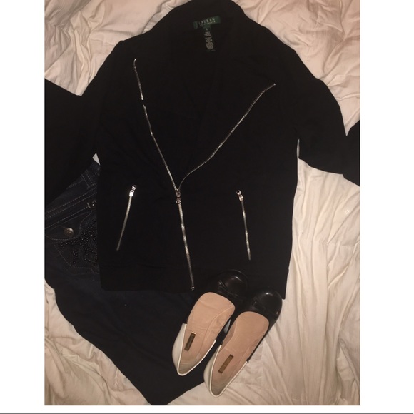 Lauren Ralph Lauren Jackets & Blazers - Ralph Lauren Black lightweight Jacket Zip-Up